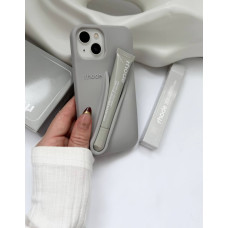 Чехол rhode з блиском на iPhone 14 в сірому кольорі з классичної коллекції RHODE LIP CASE GREY COLOR 