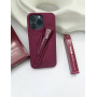 Брендовий рожевий чохол Rhode Lip Case Raspberry Jelly з блиском для iPhone 15 Pro Max
