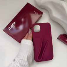 Бордовый чехол rhode на iPhone 12 lip Case Raspberry Jelly 