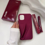 Бордовий чохол rhode на iPhone 12  lip Case Raspberry Jelly 