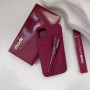 Бордовий чохол Rhode з блиском для губ Lip Case Raspberry Jelly на айфон 11 про макс