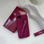 Бордовий чохол Rhode з блиском для губ Lip Case Raspberry Jelly на айфон 11 про макс