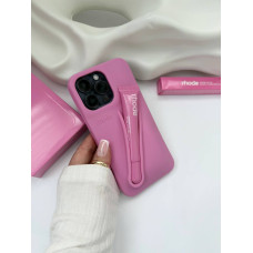 Рожевий чехол Rhode на iPhone 16 pro max з блиском для губ з лімітованої серії "Shortcake" Lip Case