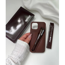 Чехол на iPhone 12 з блеском для губ  Rhode Fall Lip Case Iphone 12 Espresso