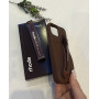 Чохол Rhode в коричневому кольорі з блиском для губ на iPhone XR Espresso