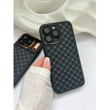 Чохол брендовий чорний на iPhone 13 pro max в чорному кольорі 