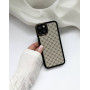Силіконовий брендовий чохол із захистом камери для iPhone 13 – бежевий