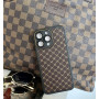 Чохол для iPhone 13 pro "LV Style"в стилі Louis Vuitton  з золотою оправою