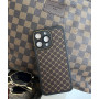 Чехол для iPhone 15 Pro Max в стиле Louis Vuitton Damier Brown