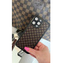 Чохол для iPhone 13 pro "LV Style"в стилі Louis Vuitton  з золотою оправою