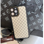 Стильний чохол у клітинку “Damier Beige” для iPhone 15 Pro Max
