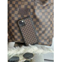Чехол для iPhone 15 в стиле Louis Vuitton Damier Brown
