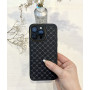 Брендовый чехол с защитным стеклом на камере на iPhone 14 pro в черном цвете.