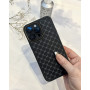 Брендовый чехол с защитным стеклом на камере на iPhone 14 pro в черном цвете.