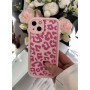 Чохол рожевий леопардовий принт протиударний захисний чохол  для Iphone 13