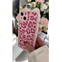 Чохол рожевий леопардовий принт протиударний захисний чохол  для Iphone 13
