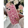 Чохол рожевий леопардовий принт протиударний захисний чохол  для Iphone 13
