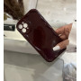 Чохол на iPhone 11 pro max зі складками хвилястий яскравий червоний винний бордовий  висококласний модний 