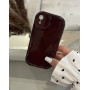 Чохол на iPhone XR зі складками хвилястий яскравий червоний винний бордовий  висококласний модний 