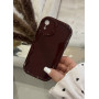 Чохол на iPhone XR зі складками хвилястий яскравий червоний винний бордовий  висококласний модний 