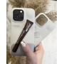 Чохол Rhode в сірому кольорі з блиском для губ на iPhone XR