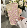 Чохол білий та рожевий леопардовий принт для Iphone 12