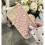 Чохол білий та рожевий леопардовий принт для Iphone 12