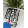Чорний чохол з леопардовим принтом для Xiaomi Redmi Note 13 (4G) з бортами
