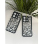 Чорний чохол з леопардовим принтом для Xiaomi Redmi Note 13 (4G) з бортами